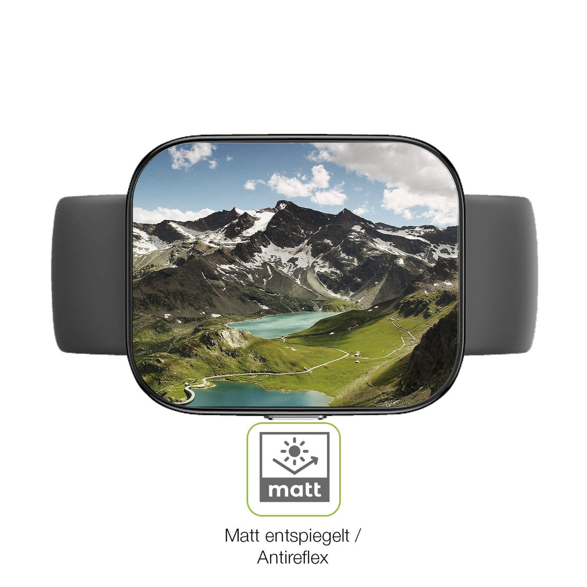 2x Full Cover Schutzfolie matt für Amazfit Bip 5 46mm A2215