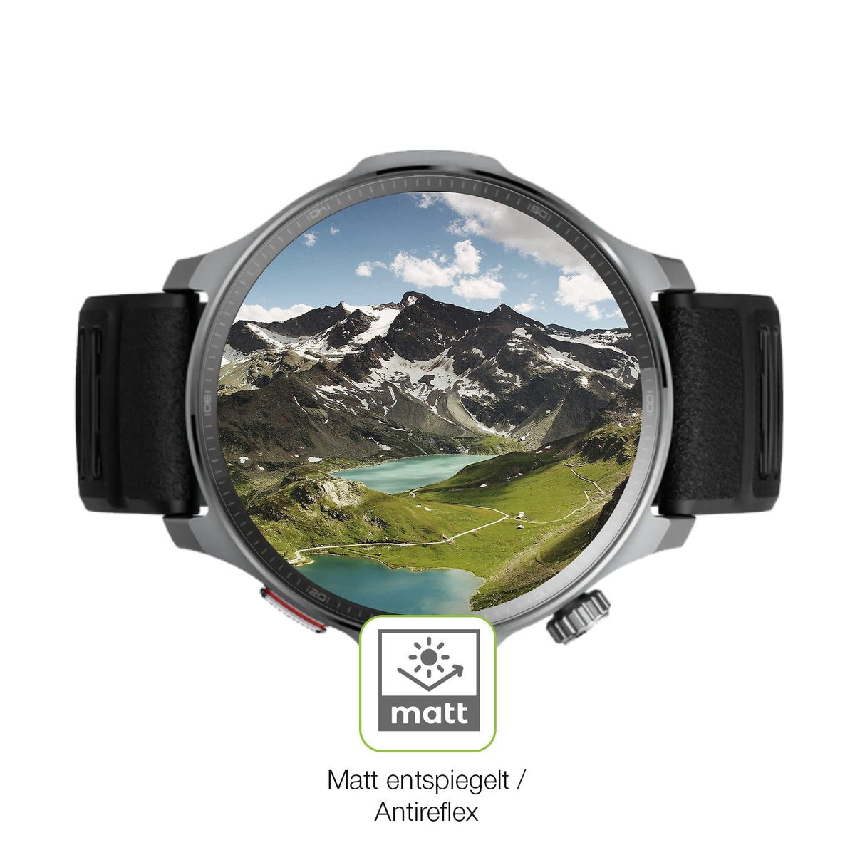 2x Full Cover Schutzfolie matt für Huami Amazfit Balance 2 XT