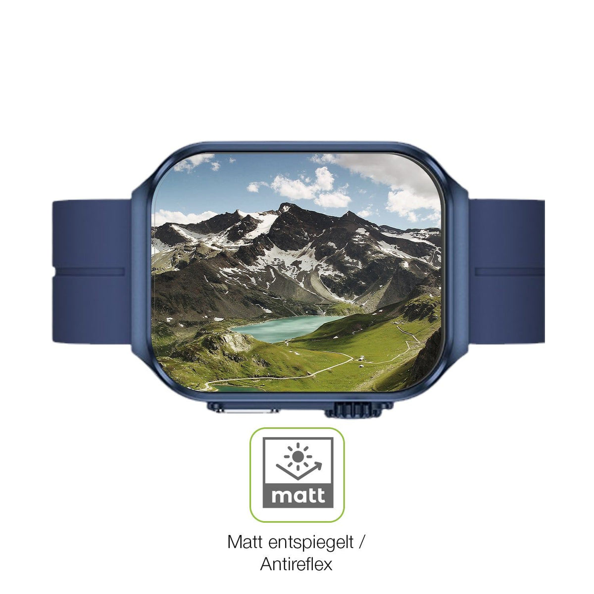 2x Full Cover Schutzfolie matt für Marsyu 1.56 Zoll