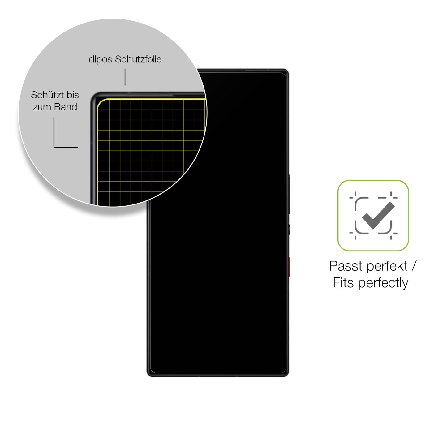 2x Full Cover Schutzfolie matt für Nubia Redmagic 9 Pro
