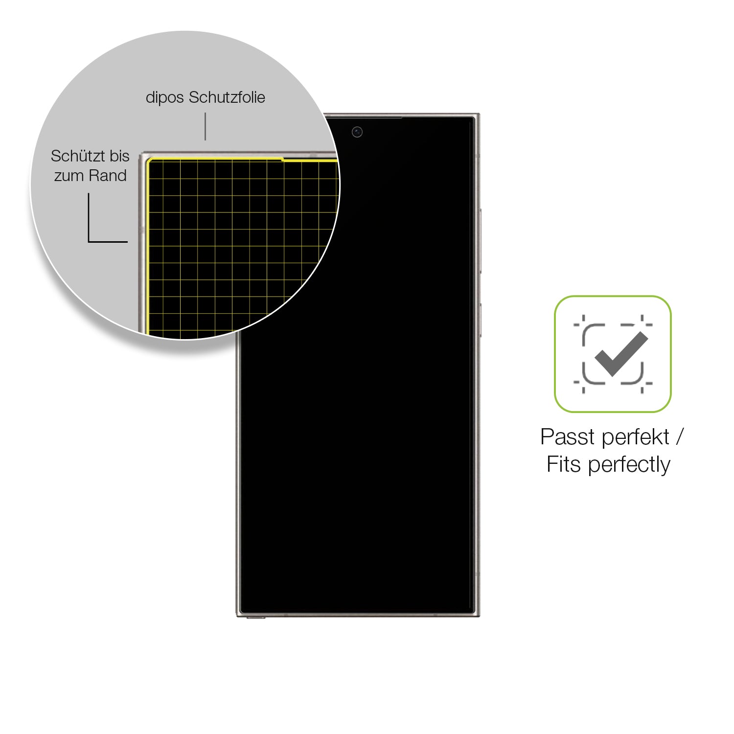 Besonders flexibler Displayschutz mit Anti-Shock-Schicht im Materialmix
