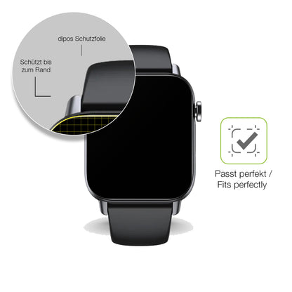2x Full Cover Schutzfolie matt für Gard Pro Health Smartwatch 2+