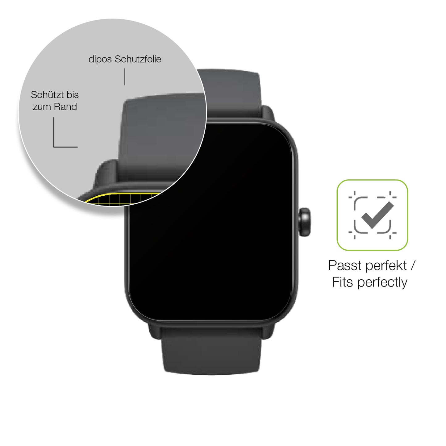 Besonders flexibler Displayschutz mit Anti-Shock-Schicht im Materialmix