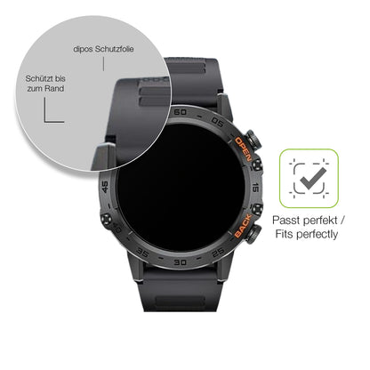 2x Full Cover Schutzfolie matt für Darmowade Smartwatch 1.39 Zoll