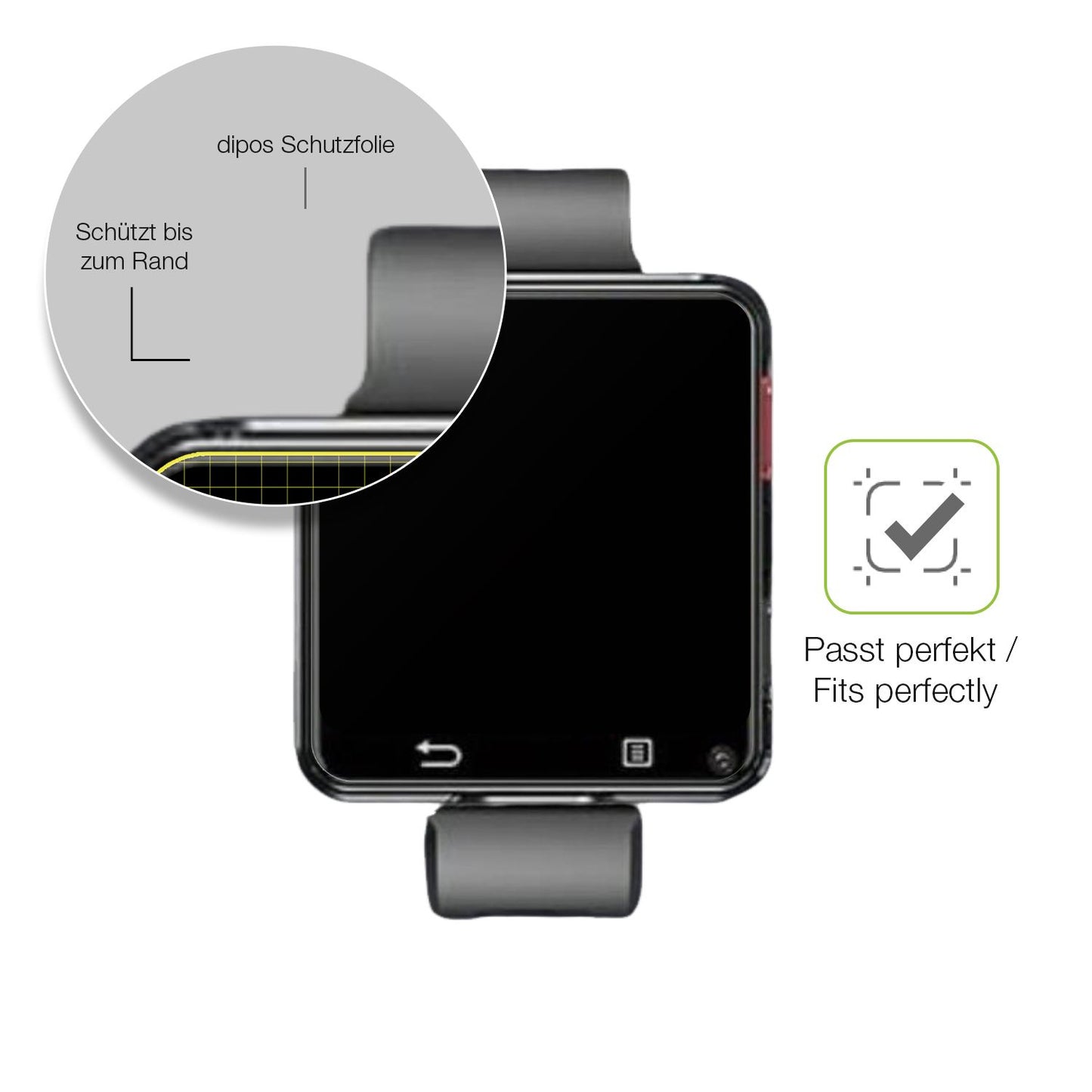 2x Full Cover Schutzfolie matt für AIEK 4G Smartwatch 2.64 Zoll