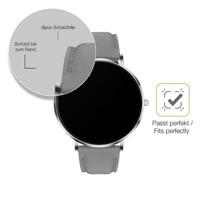 2x Full Cover Schutzfolie matt für Pireware Slim Smartwatch
