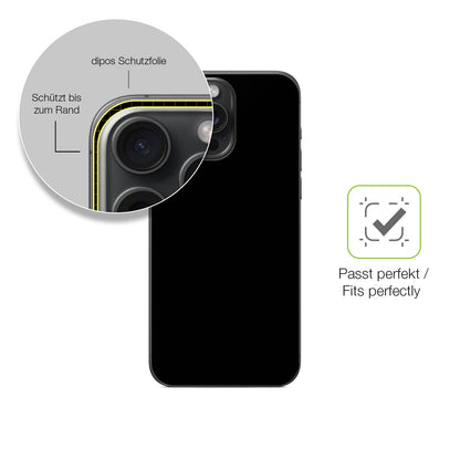 2x Full Cover Schutzfolie matt für Apple iPhone 16 Pro Rückseite