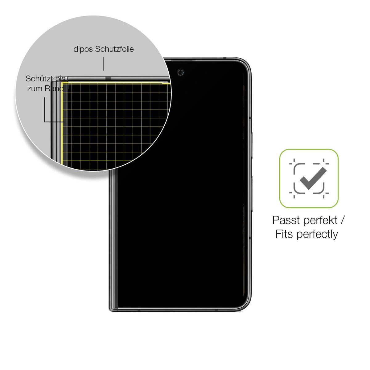 2x Full Cover Schutzfolie matt für Google Pixel Fold