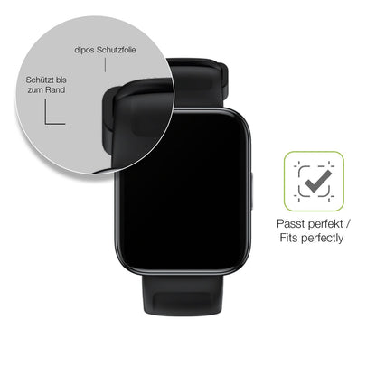 2x Full Cover Schutzfolie matt für Realme Watch 3