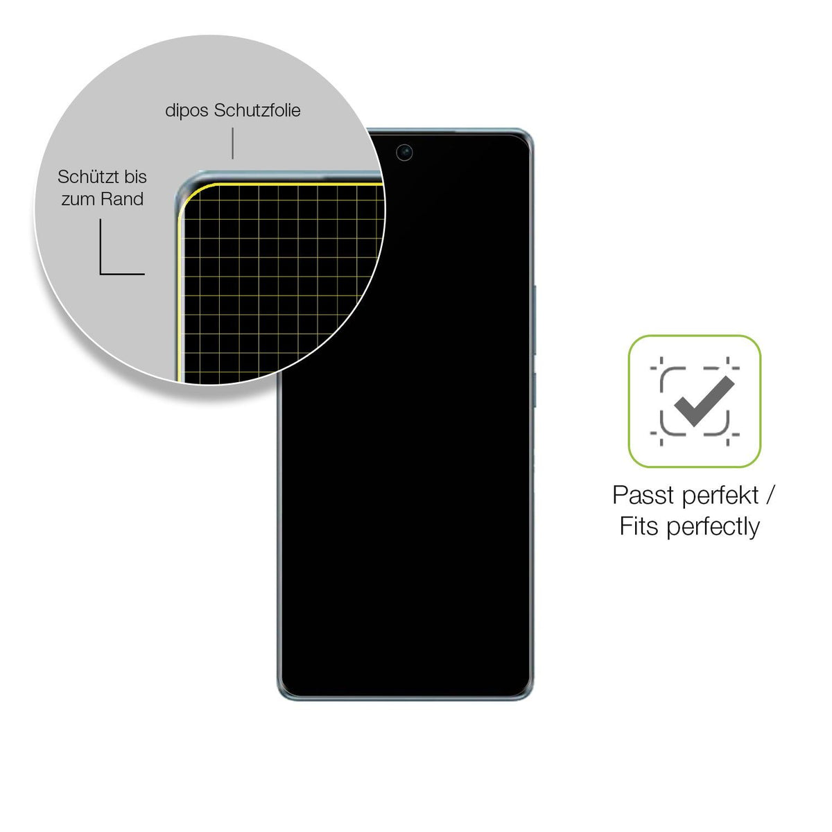 2x Full Cover Schutzfolie matt für Vivo V29 Pro