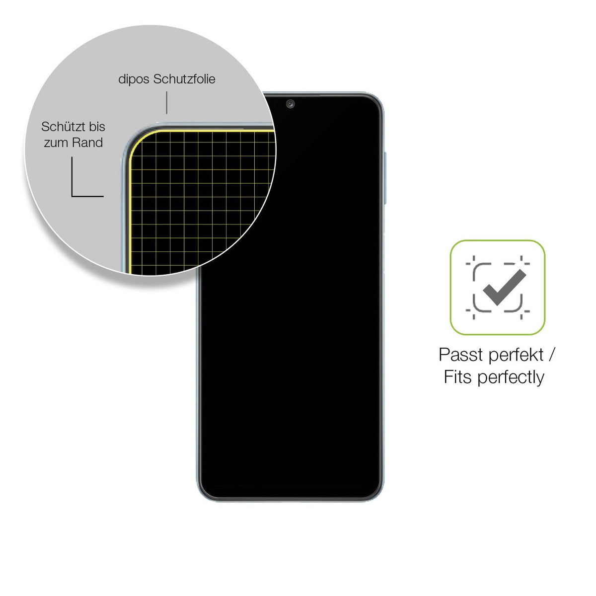 2x Full Cover Schutzfolie matt für Samsung Galaxy M32