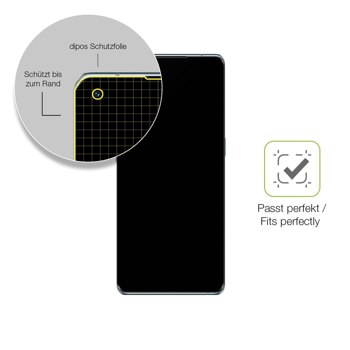 2x Full Cover Schutzfolie matt für Oppo Reno6 Pro 5G