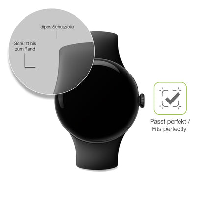 2x Full Cover Schutzfolie matt für Google Pixel Watch 1