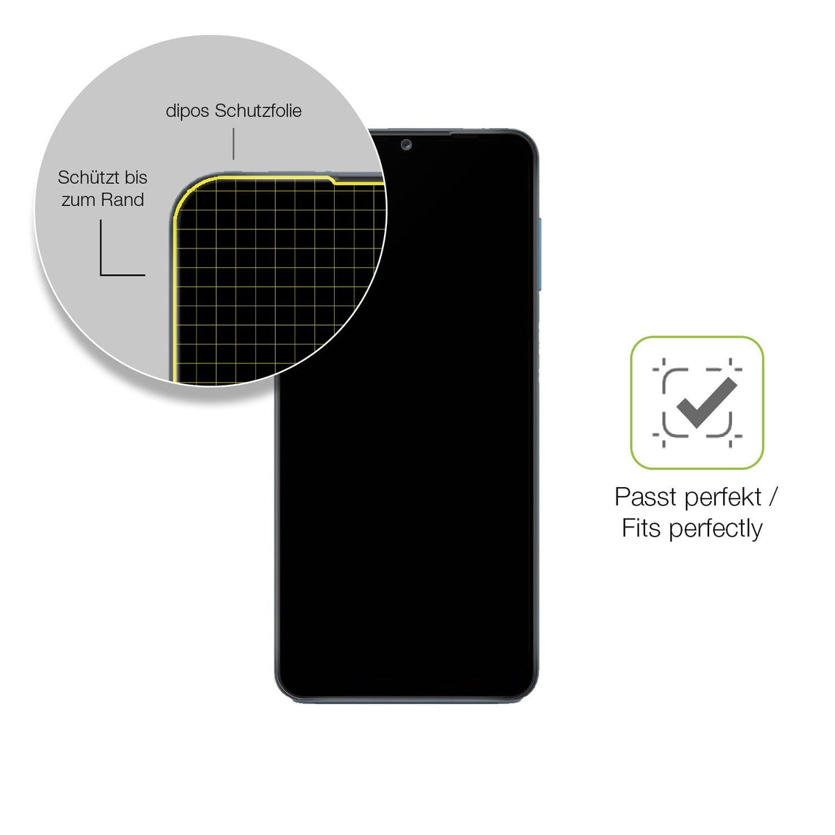 2x Full Cover Schutzfolie matt für Samsung Galaxy A13 4G