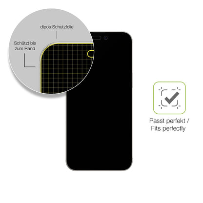 2x Full Cover Schutzfolie matt für Apple iPhone 16