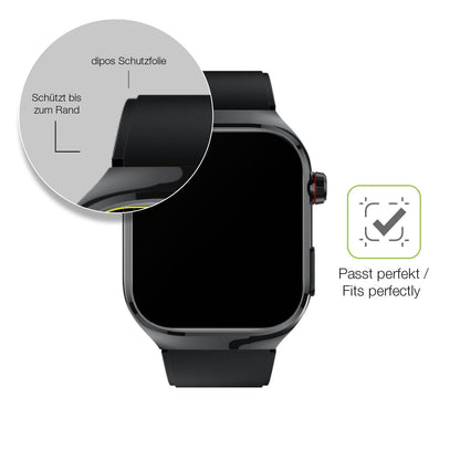 2x Full Cover Schutzfolie matt für TK 16 Smartwatch 2.04 Zoll