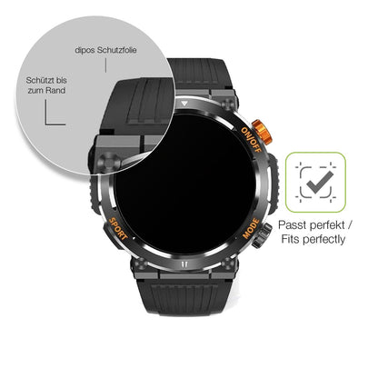 2x Full Cover Schutzfolie matt für MEGALITH K52 Fitness Tracker