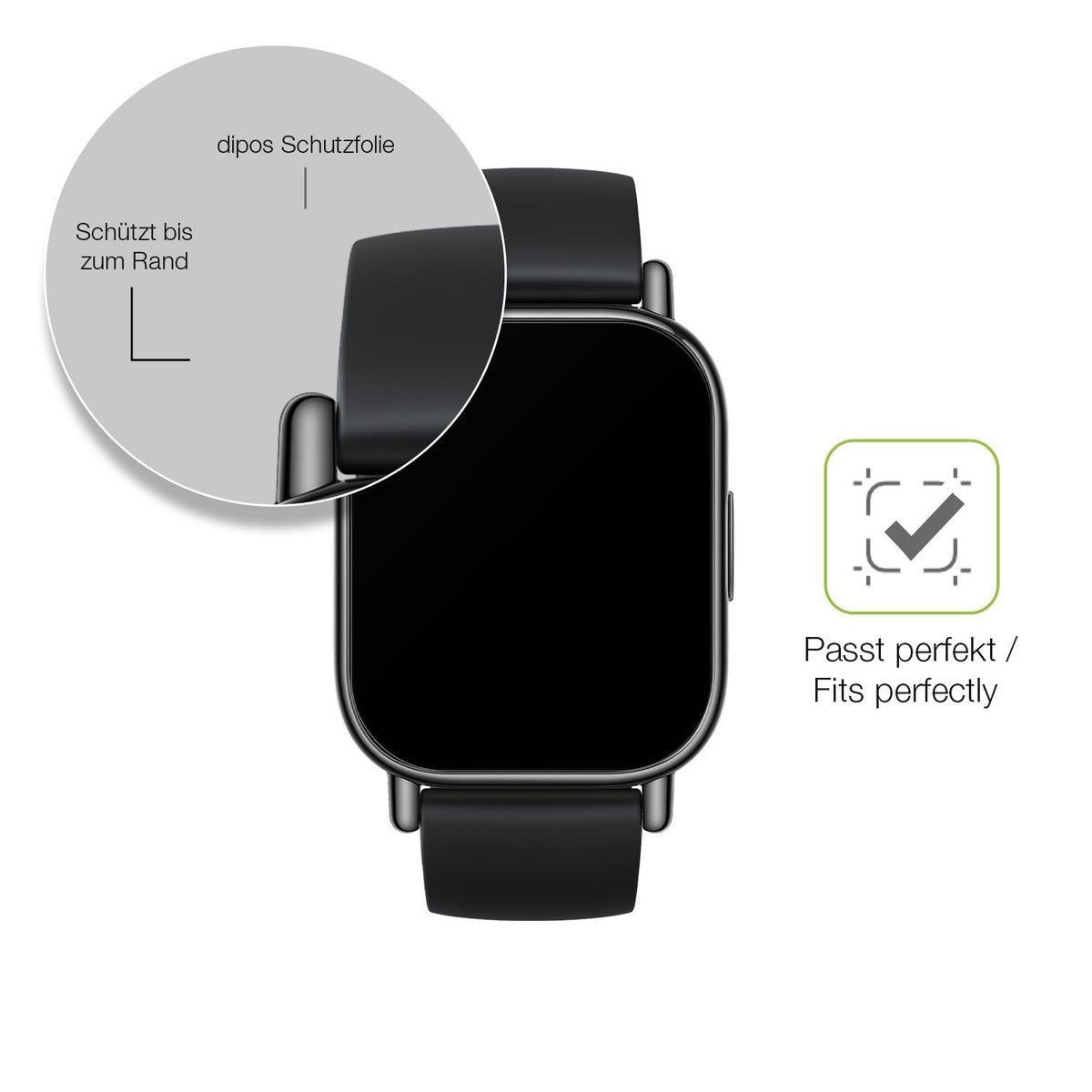 2x Full Cover Schutzfolie matt für Xiaomi Redmi Watch 5