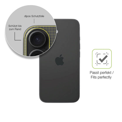 2x Full Cover Schutzfolie matt für Apple iPhone 16 Rückseite
