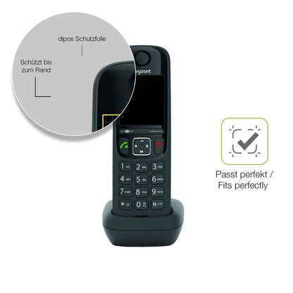 2x Full Cover Schutzfolie matt für Gigaset AS690 DECT Telefon