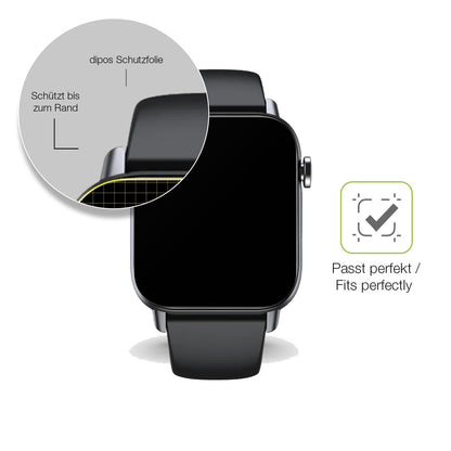 2x Full Cover Schutzfolie matt für Gard Pro Health Smartwatch 2+