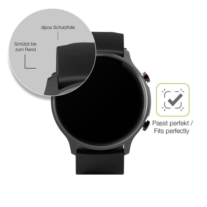 2x Full Cover Schutzfolie matt für Hama 6910 Smartwatch