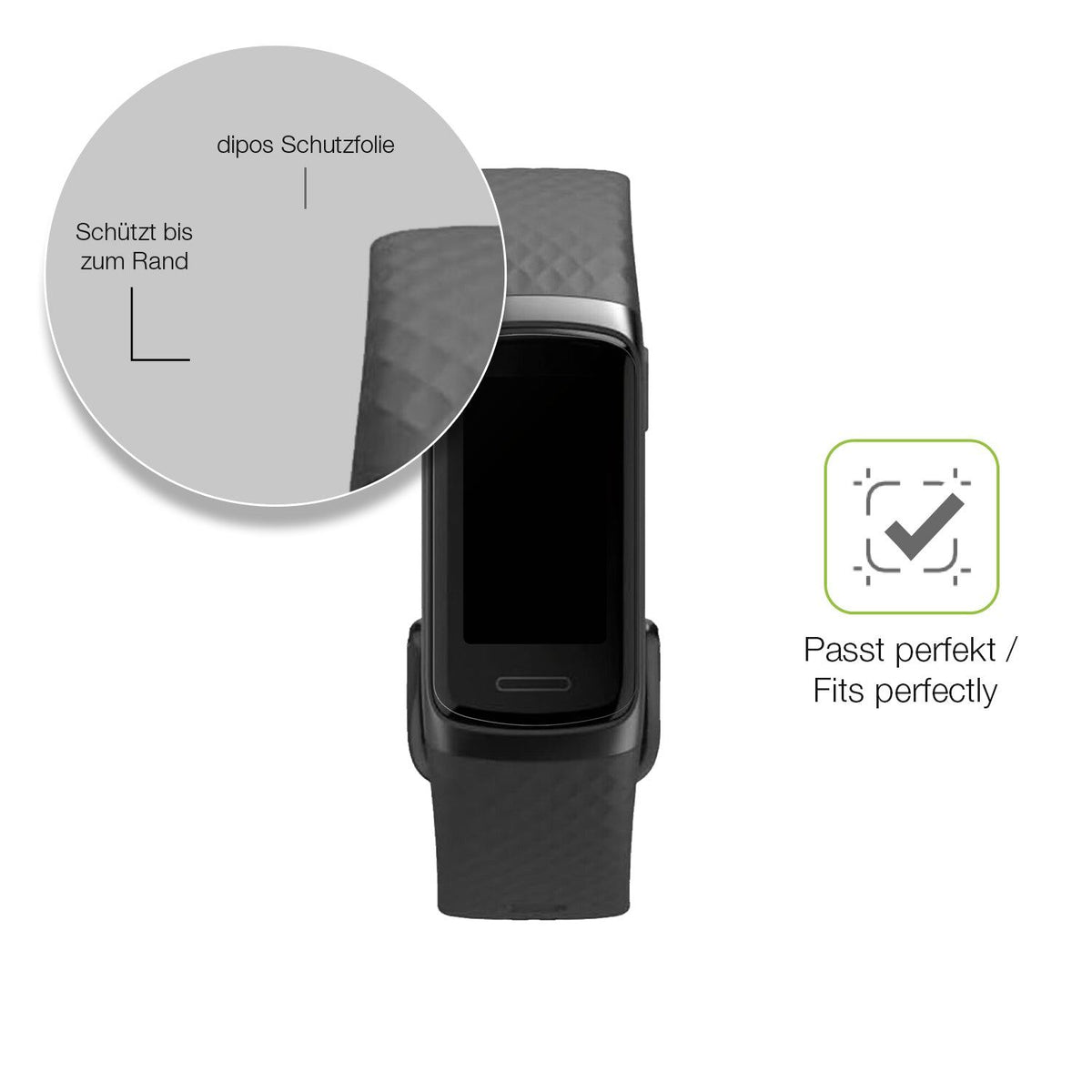 2x Full Cover Schutzfolie matt für Hama 3910 Smartwatch