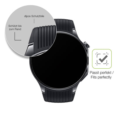 2x Full Cover Schutzfolie matt für OnePlus Watch 3 46mm