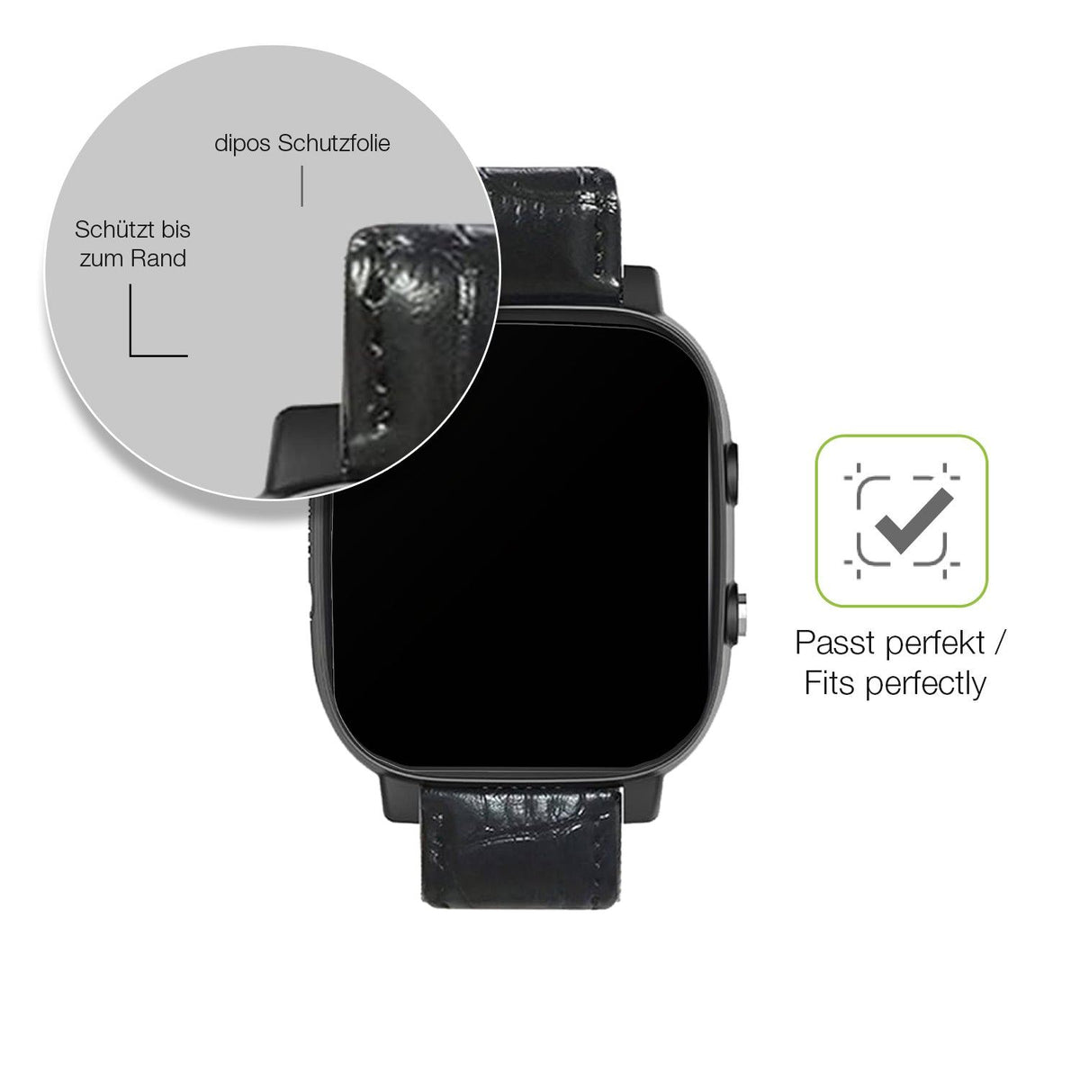 2x Full Cover Schutzfolie matt für Weyot Notruf Smartwatch