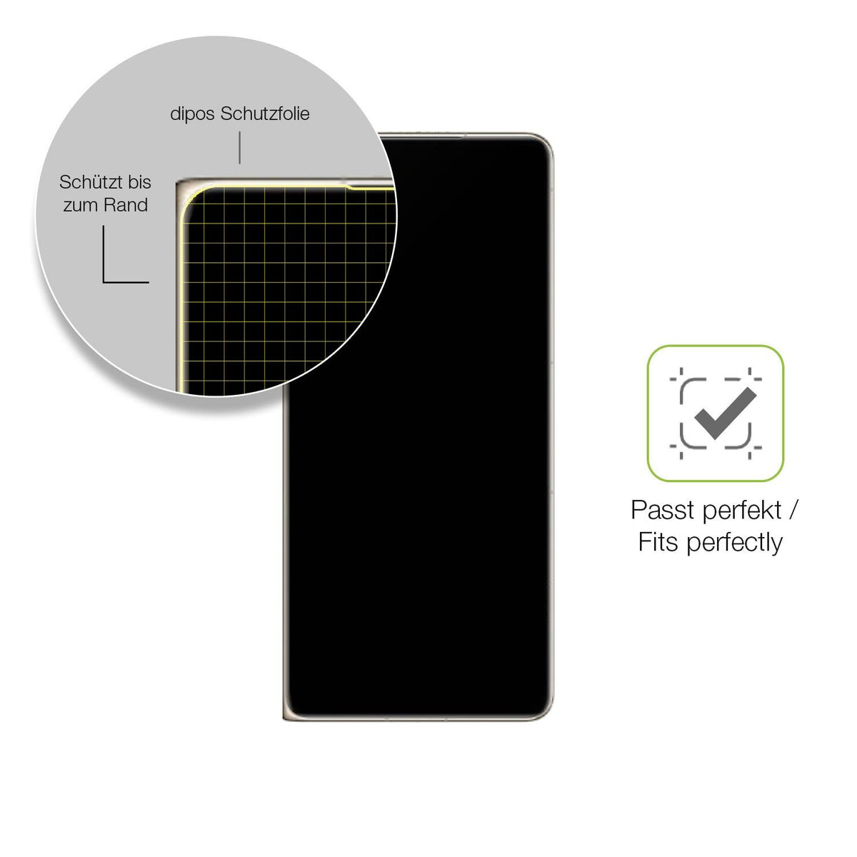2x Full Cover Schutzfolie matt für Huawei Mate X6 Front-Display