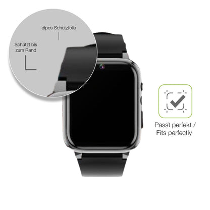 2x Full Cover Schutzfolie matt für Winnes 24A08001 Smartwatch