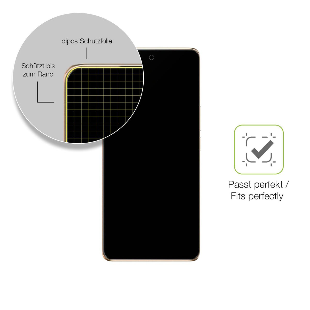 2x Full Cover Schutzfolie matt für Vivo T3 Pro