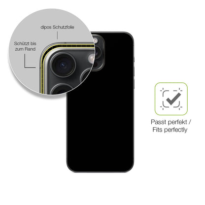 2x Full Cover Schutzfolie matt für Apple iPhone 15 Pro Max Rückseite
