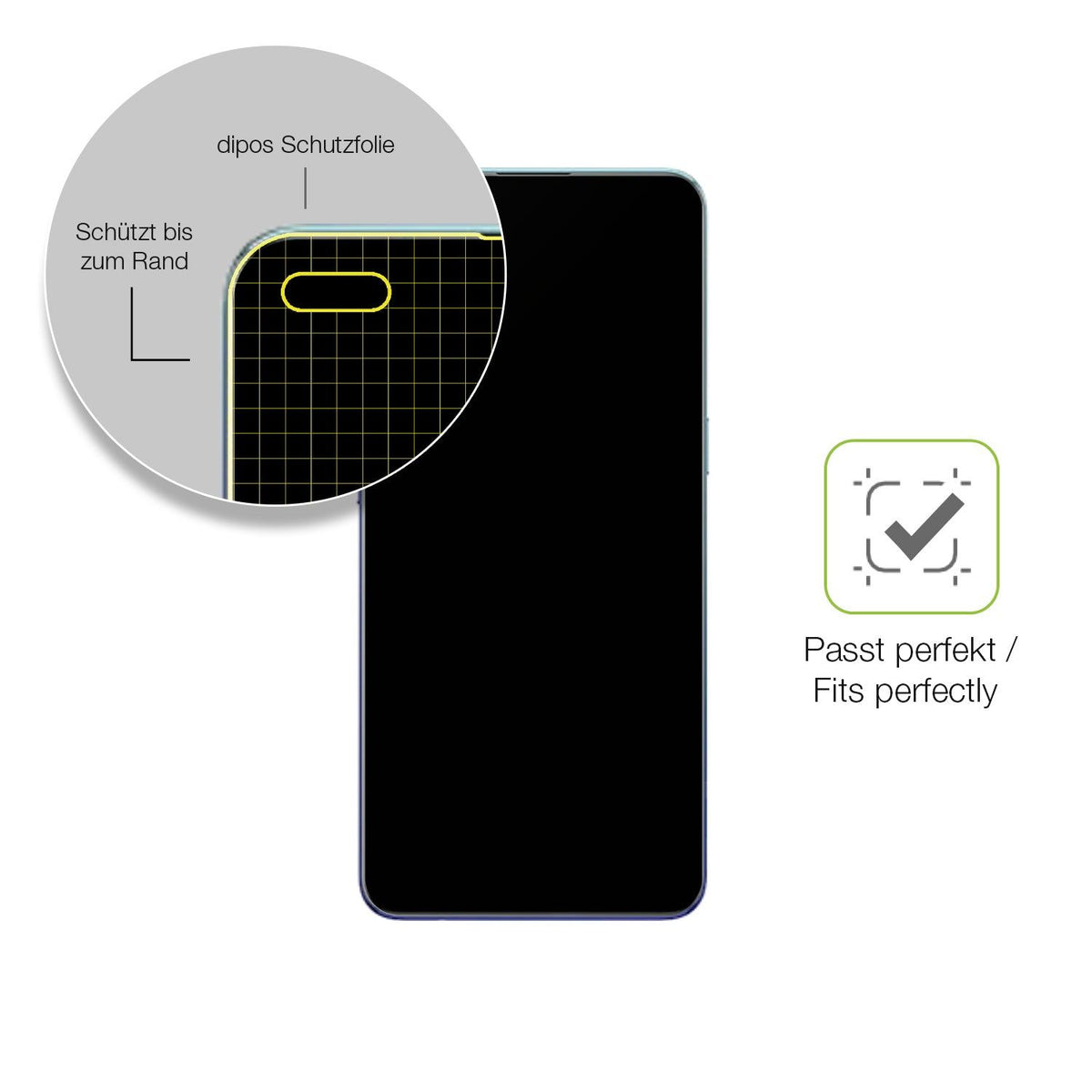 2x Full Cover Schutzfolie matt für Oppo Reno3 Pro 4G