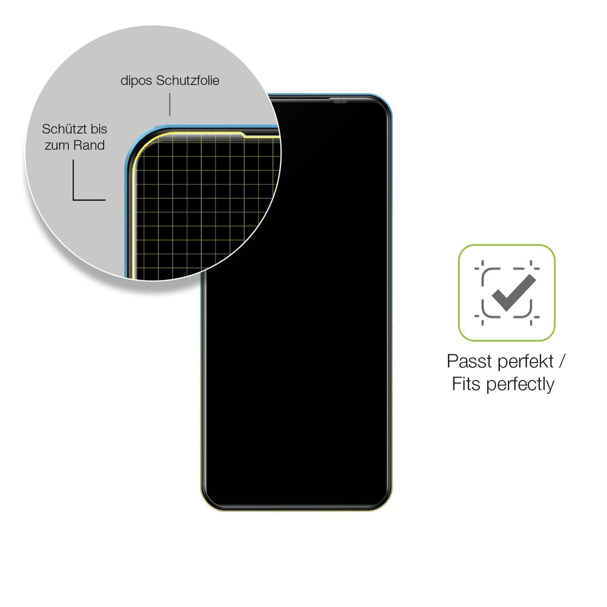 2x Full Cover Schutzfolie matt für Mobicel R9 Pro