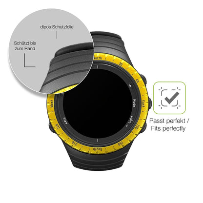 2x Full Cover Schutzfolie matt für Suunto Core Black Yellow