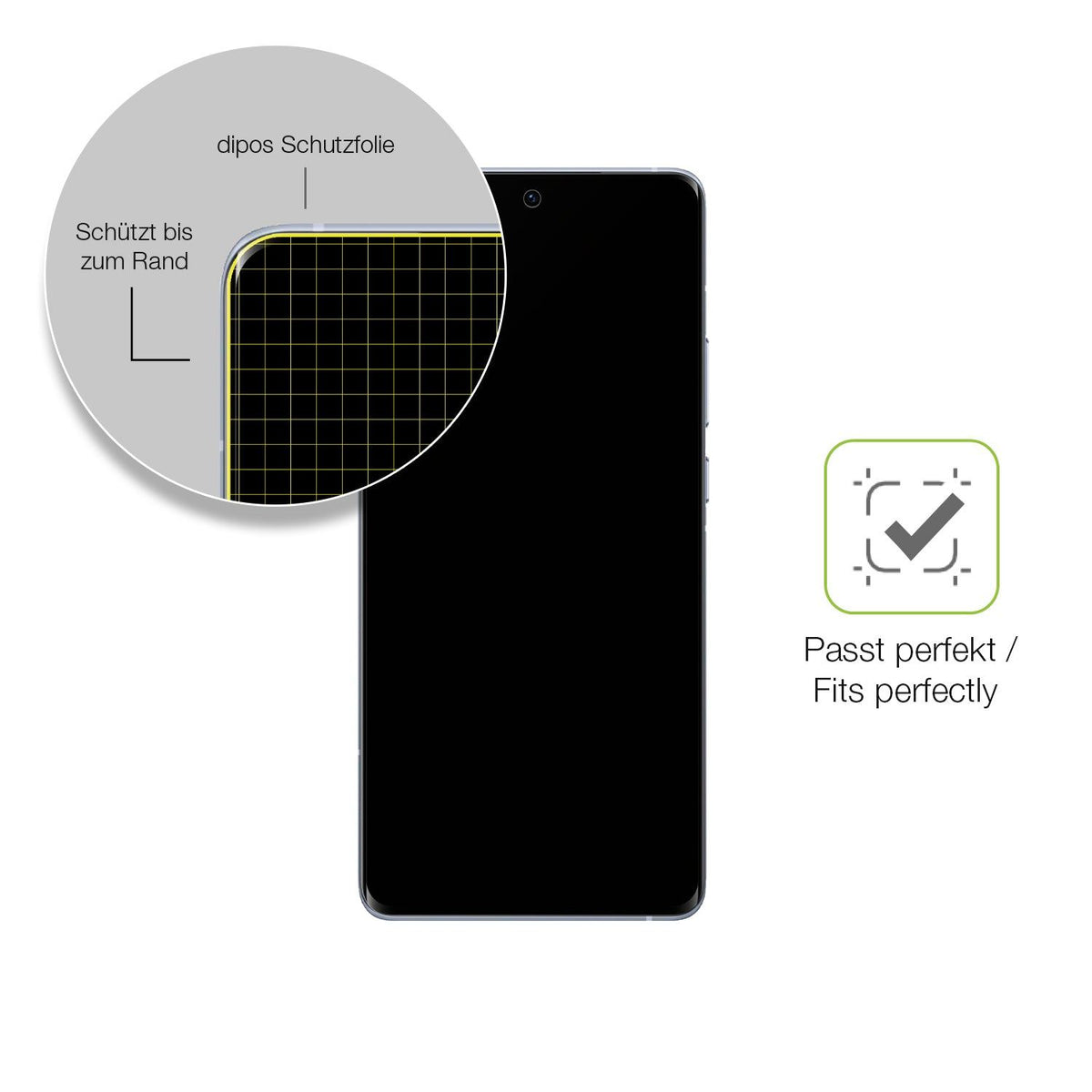 2x Full Cover Schutzfolie matt für Vivo X60 Pro Plus