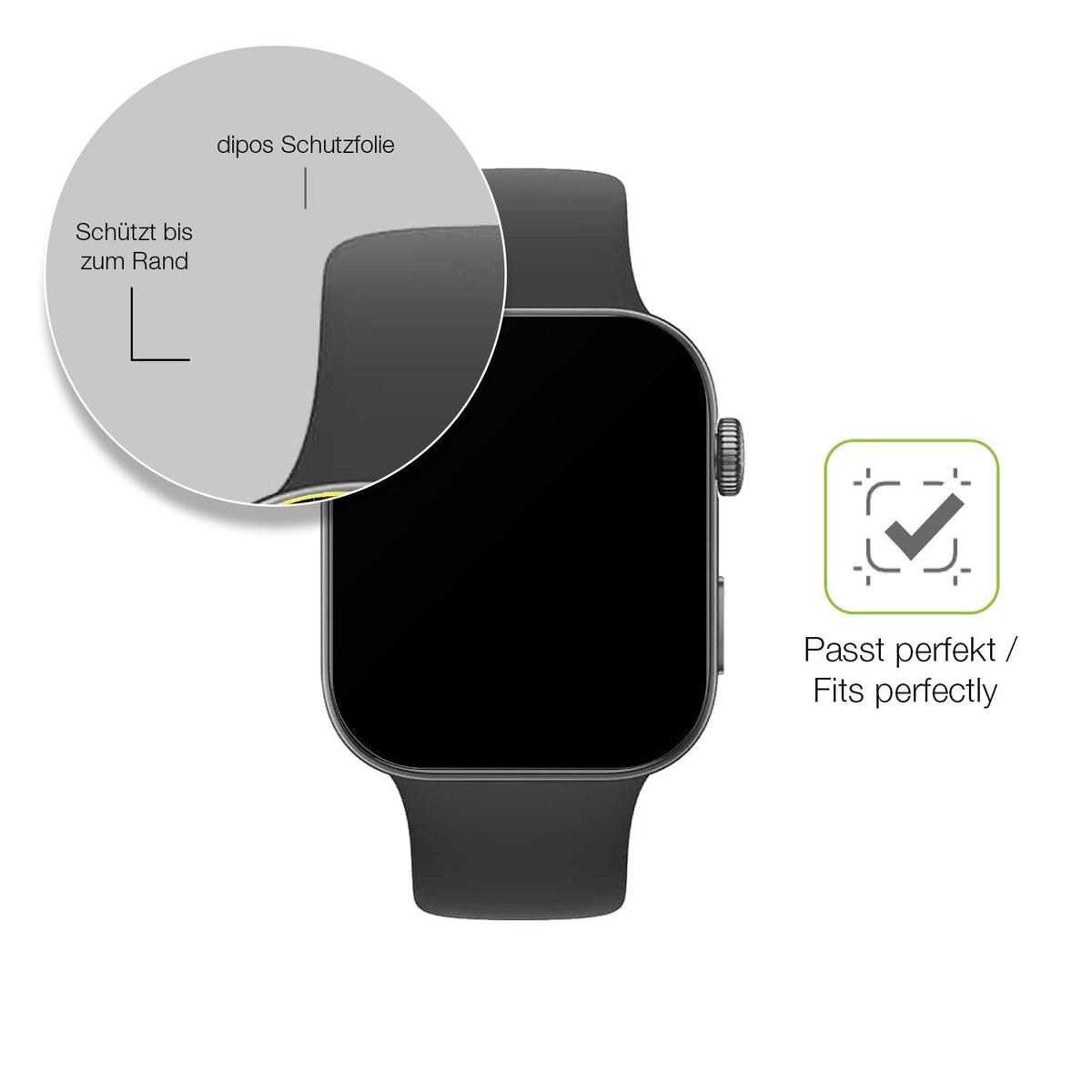 2x Full Cover Schutzfolie matt für Huawei Watch Fit 4