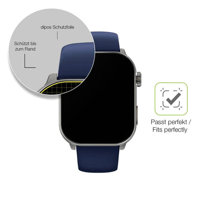 2x Full Cover Schutzfolie matt für GARD PRO Health Smartwatch 3 41mm