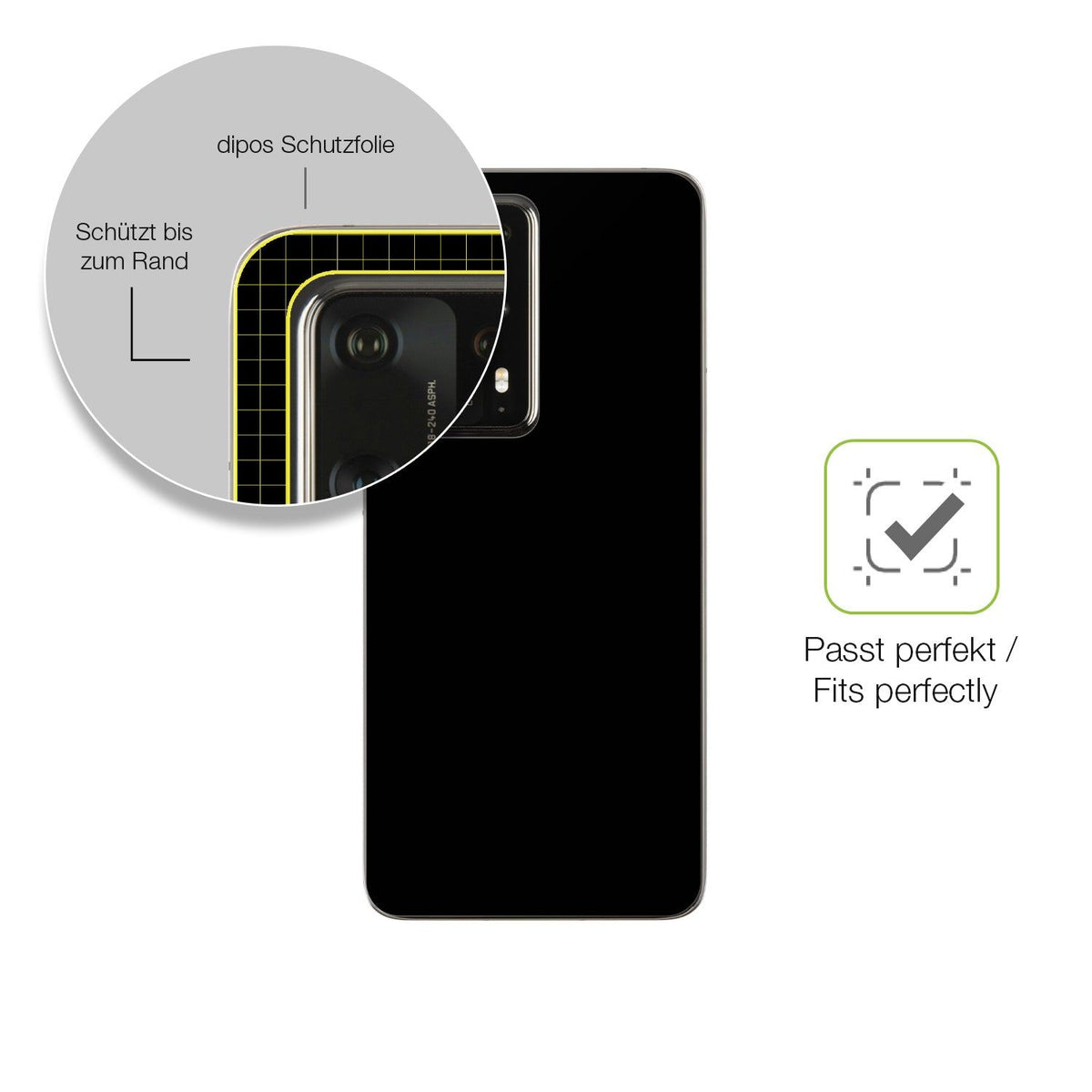 2x Full Cover Schutzfolie matt für Huawei P40 Pro Plus Back
