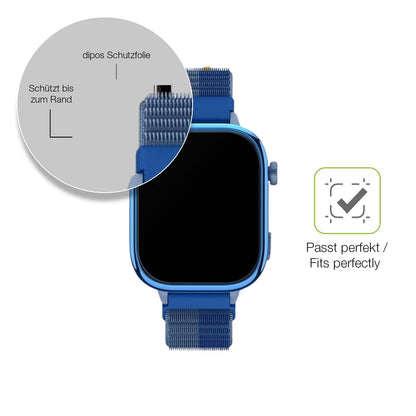 2x Full Cover Schutzfolie matt für Sanorum T40 4G Smartwatch