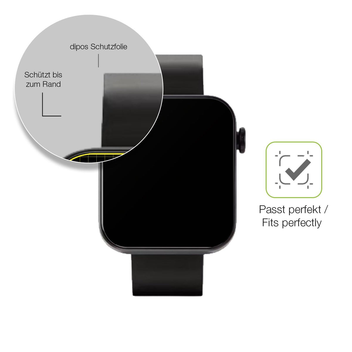 2x Full Cover Schutzfolie matt für Kendox Life Tracker