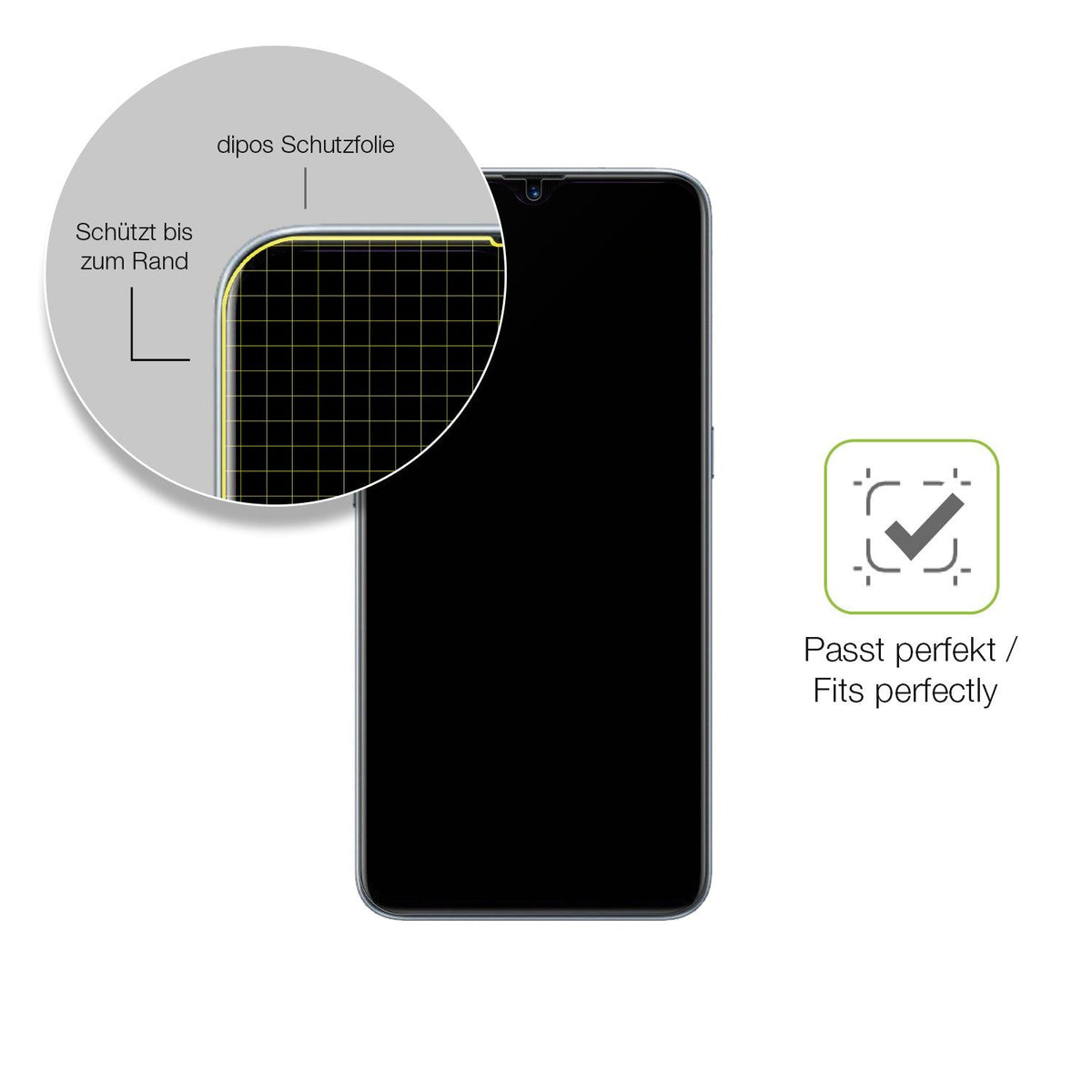 2x Full Cover Schutzfolie matt für Oppo Realme XT