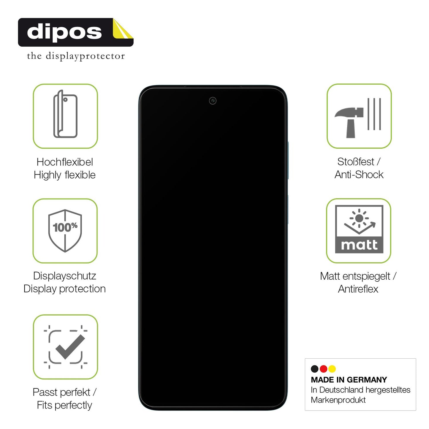 2x Full Cover Schutzfolie matt für Motorola Moto G52