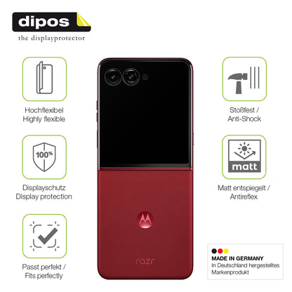 2x Full Cover Schutzfolie matt für Motorola Razr 60 Ultra Aussen-Display