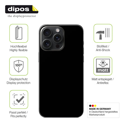 2x Full Cover Schutzfolie matt für Apple iPhone 16 Pro Rückseite