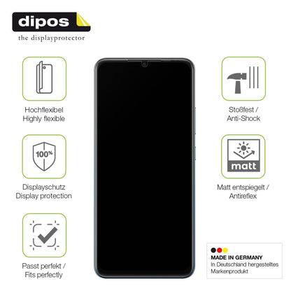 2x Full Cover Schutzfolie matt für Infinix Smart 7 Plus