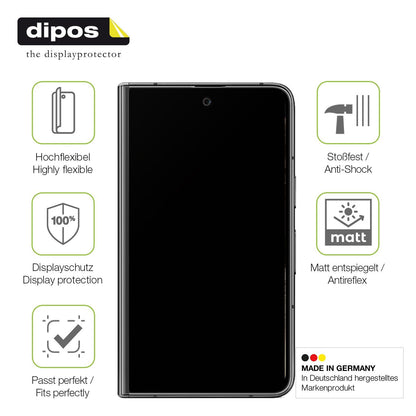 2x Full Cover Schutzfolie matt für Google Pixel Fold