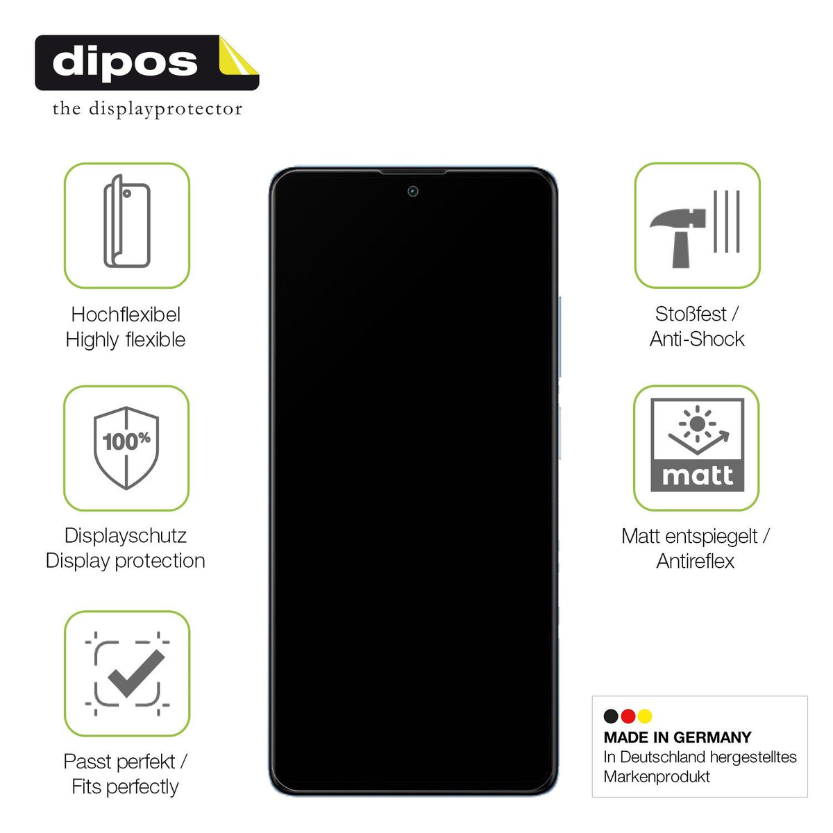 2x Full Cover Schutzfolie matt für Xiaomi Redmi Note 12 Pro Plus 5G