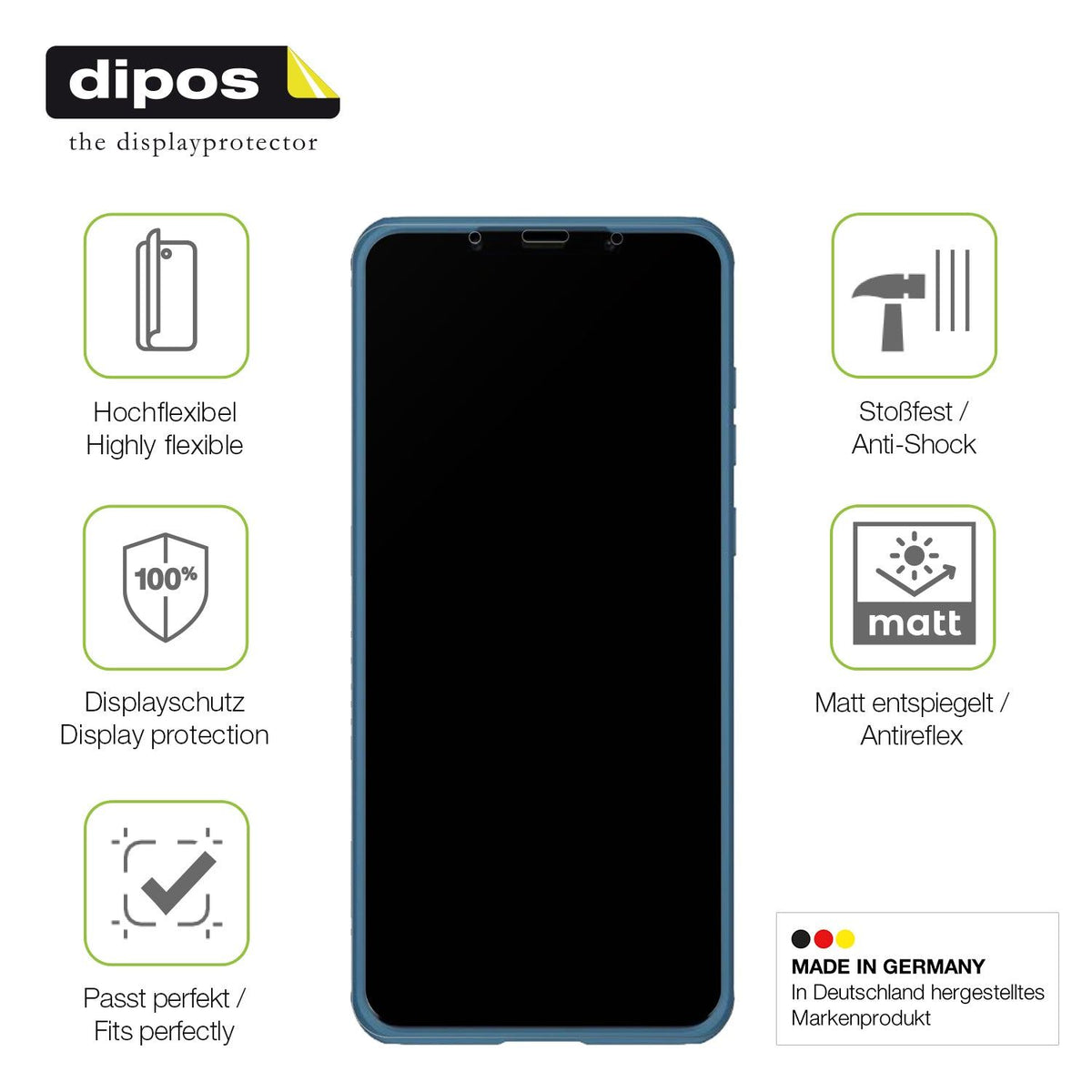 2x Full Cover Schutzfolie matt für Huawei Mate 50 Pro